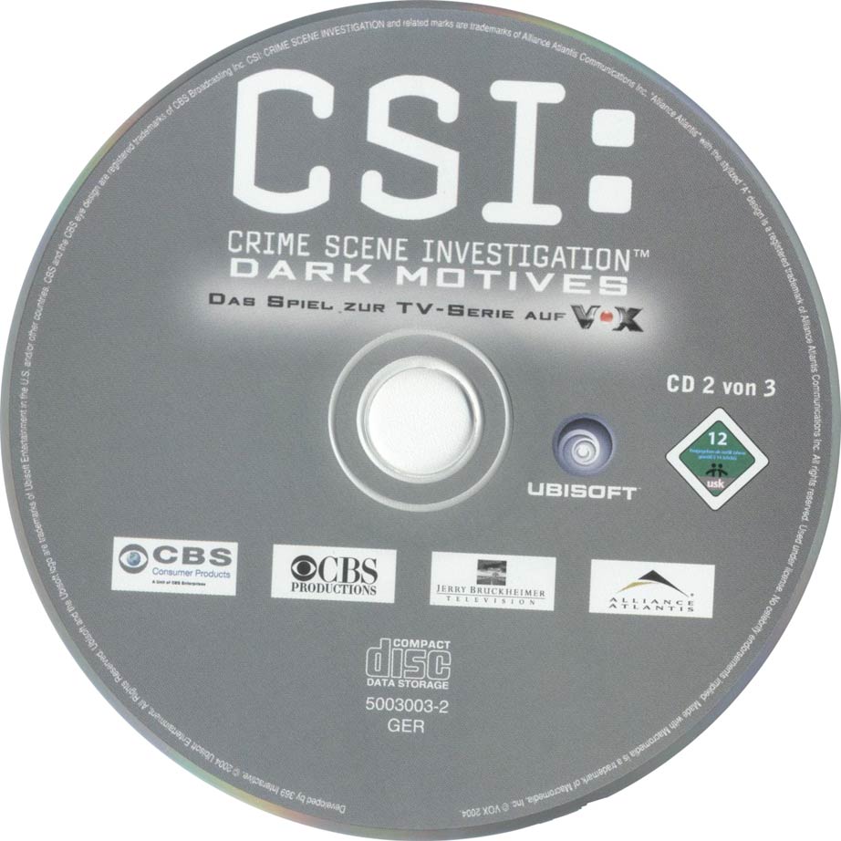 CSI: Dark Motives - CD obal 2