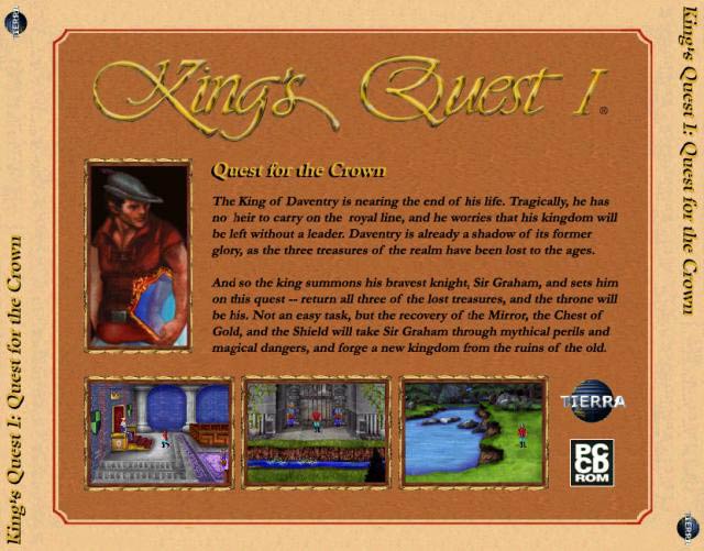 King's Quest I: Quest For The Crown (Remake) - zadn CD obal