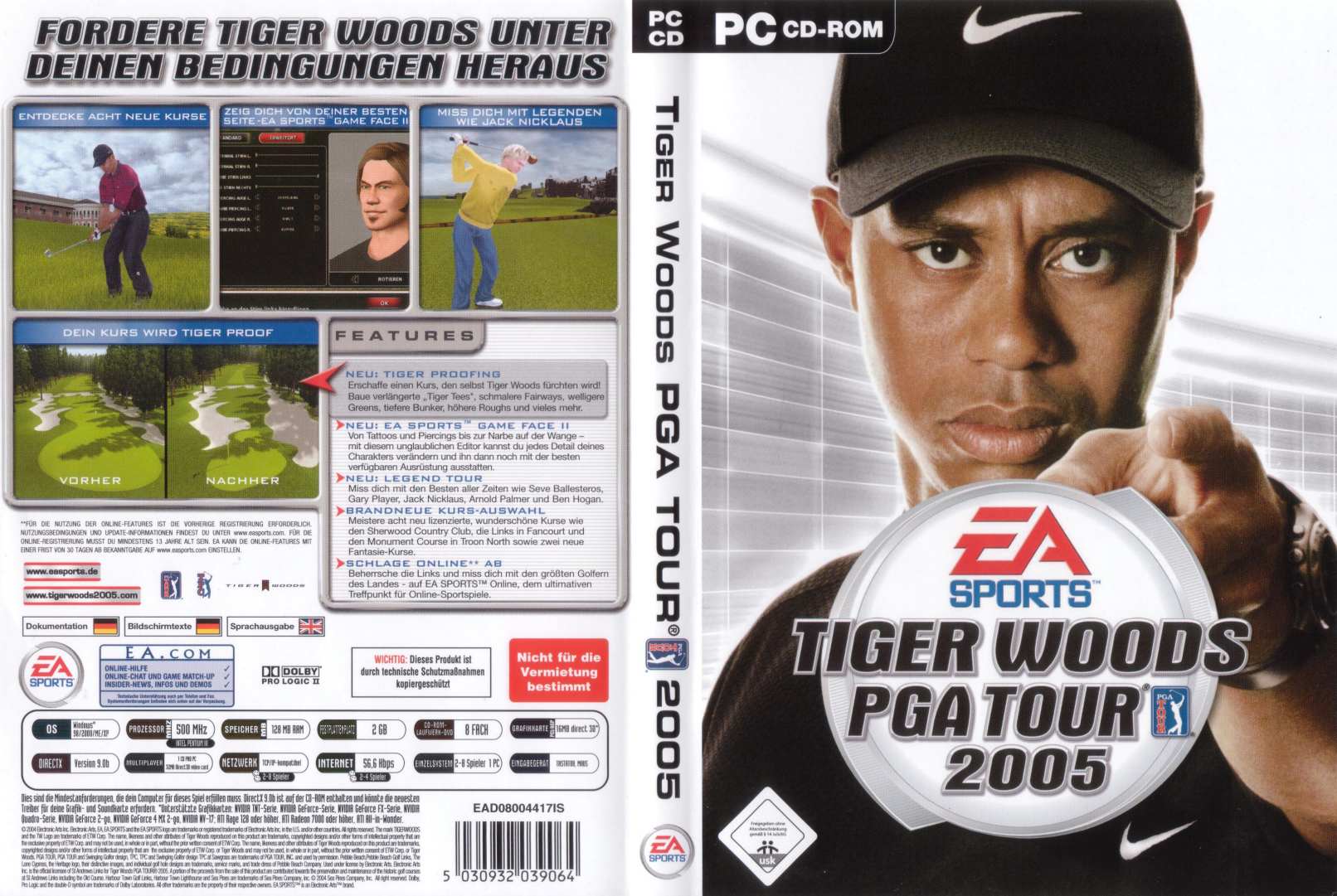 Tiger Woods PGA Tour 2005 - DVD obal