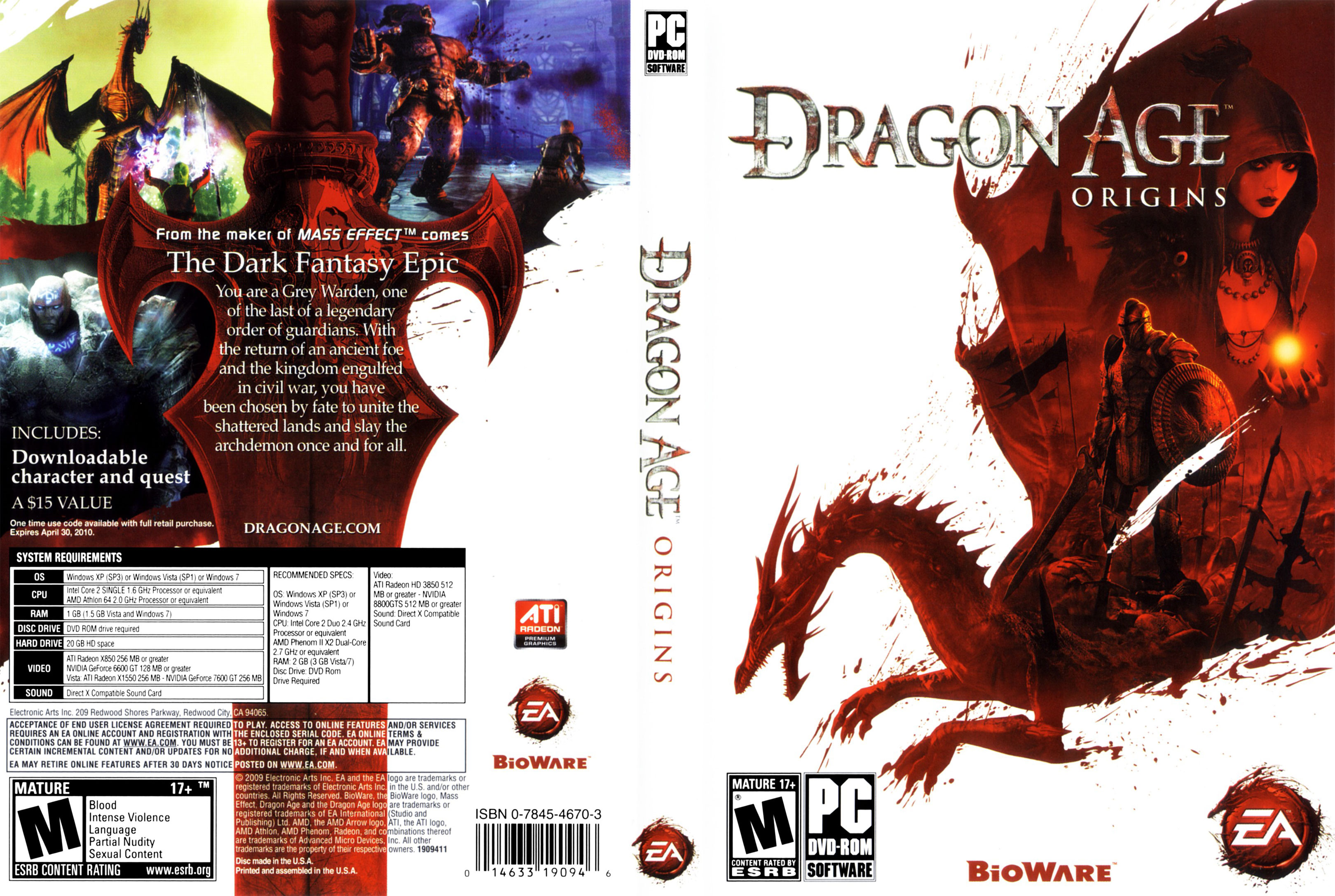 Dragon Age: Origins - DVD obal 2