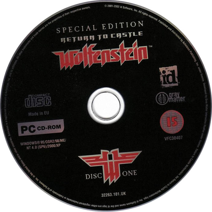 Return to Castle Wolfenstein: Special Edition - CD obal