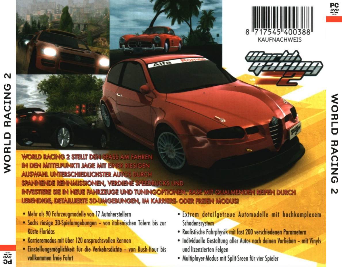 World Racing 2 - zadn CD obal