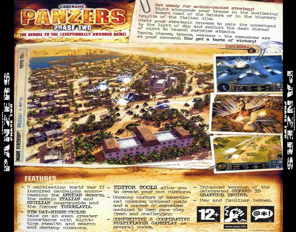 Codename: Panzers Phase Two - zadn CD obal