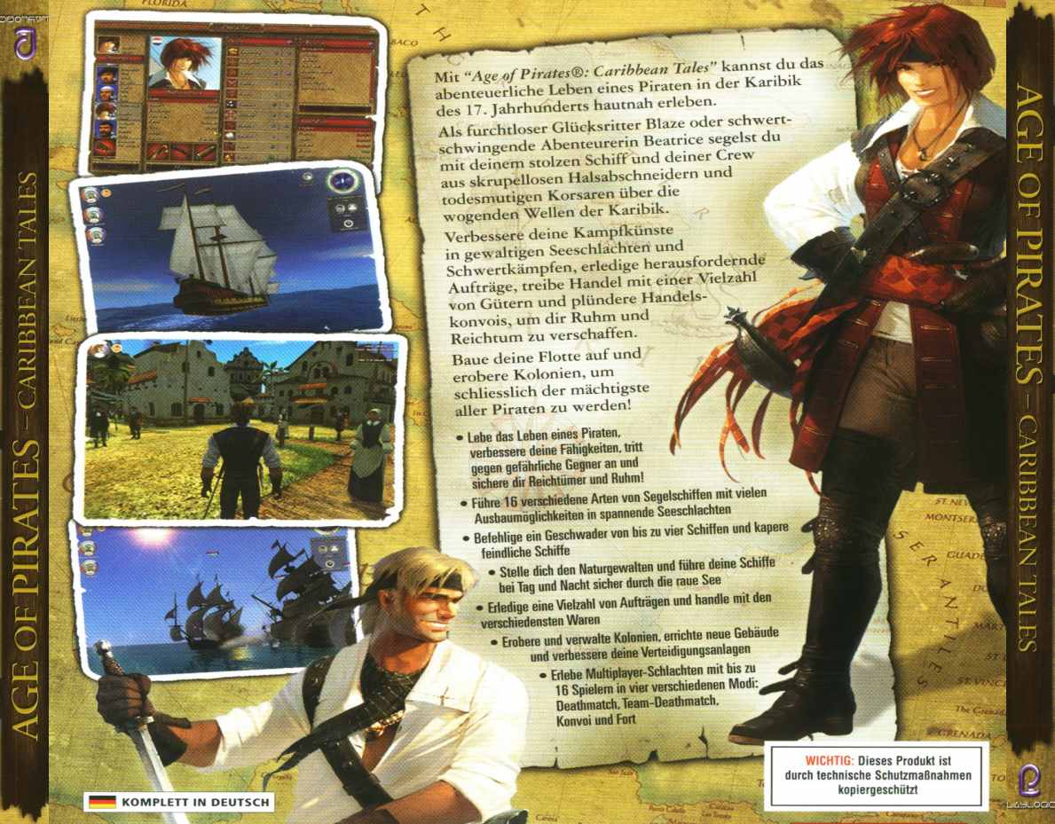 Age of Pirates: Caribbean Tales - zadn CD obal
