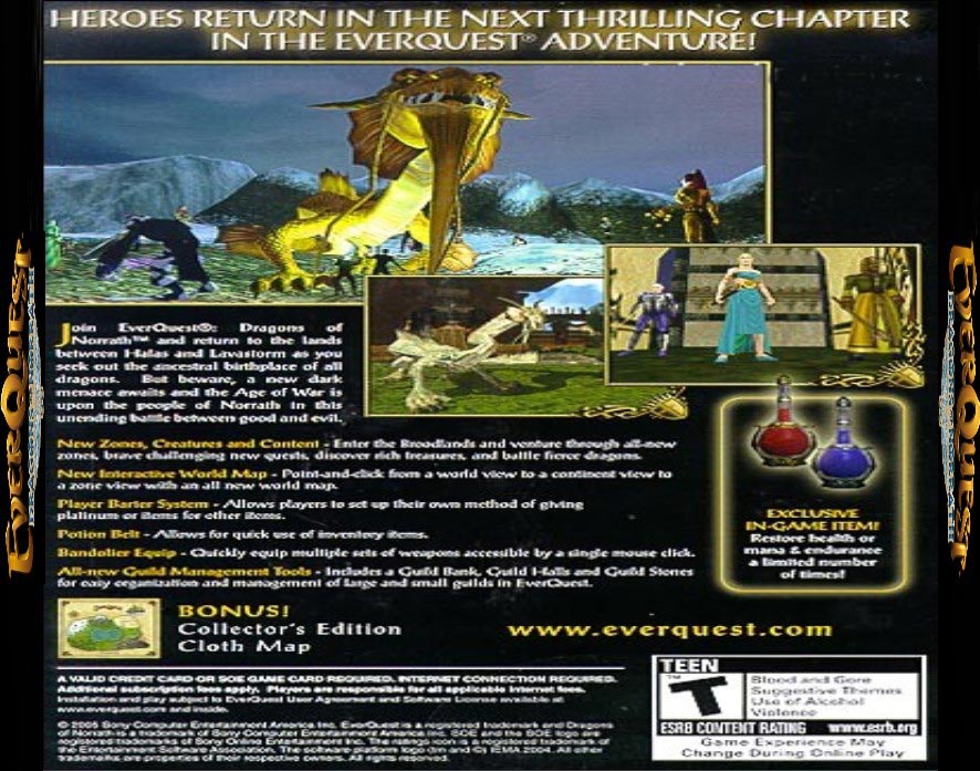 EverQuest: Dragons of Norrath - zadn CD obal