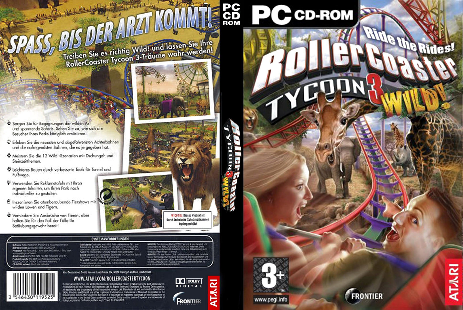 RollerCoaster Tycoon 3: Wild! - DVD obal