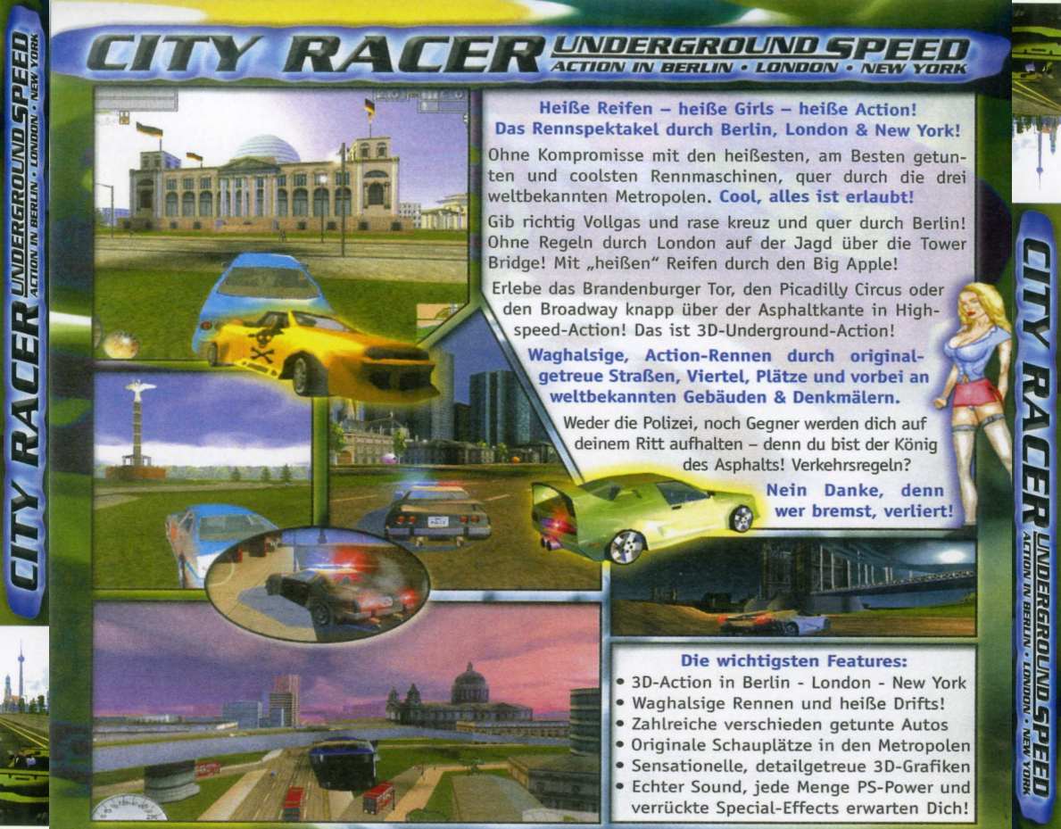 City Racer: Underground Speed - zadn CD obal