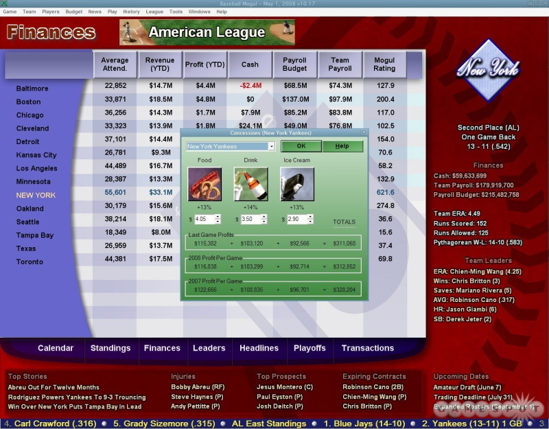 Baseball Mogul 2008 - screenshot 1