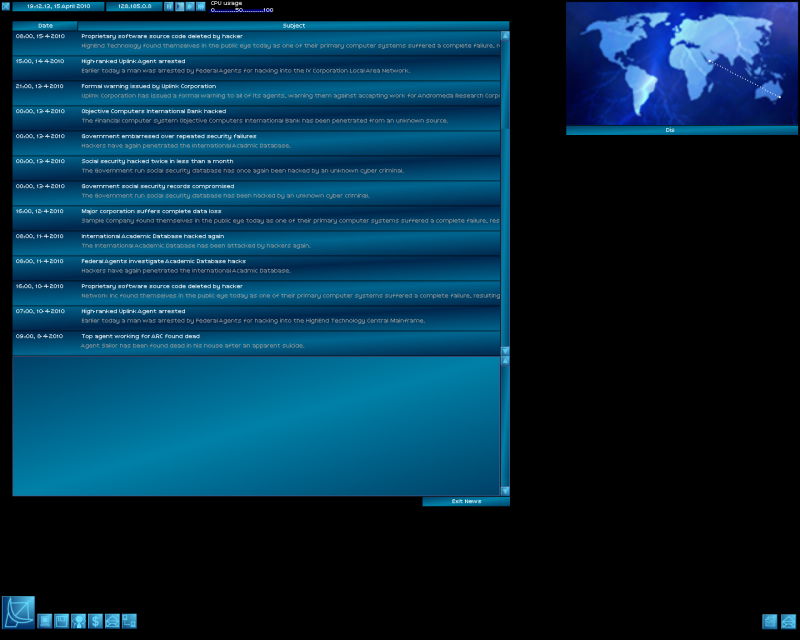 Uplink: Hacker Elite - screenshot 1