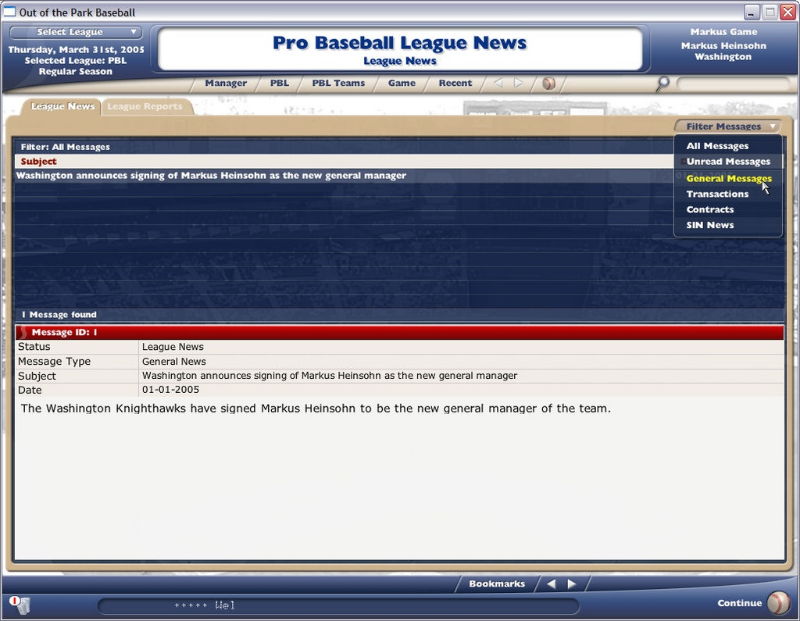 Out of the Park Baseball 2006 - screenshot 4