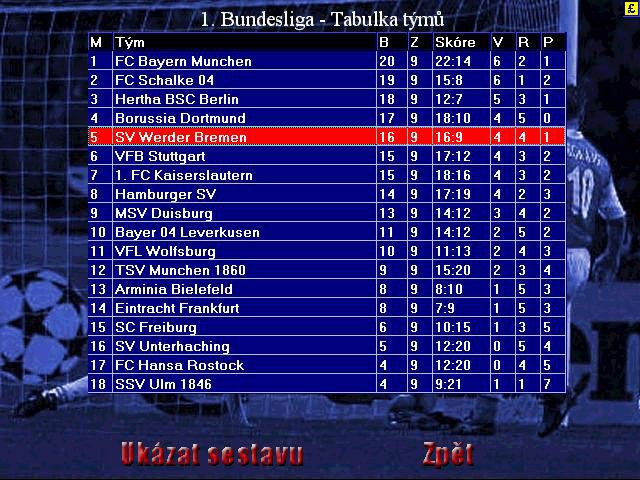 Czech Soccer Manager 2000 - screenshot 3