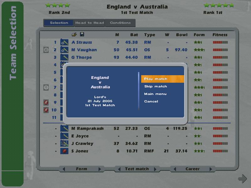 International Cricket Captain: Ashes Year 2005 - screenshot 13