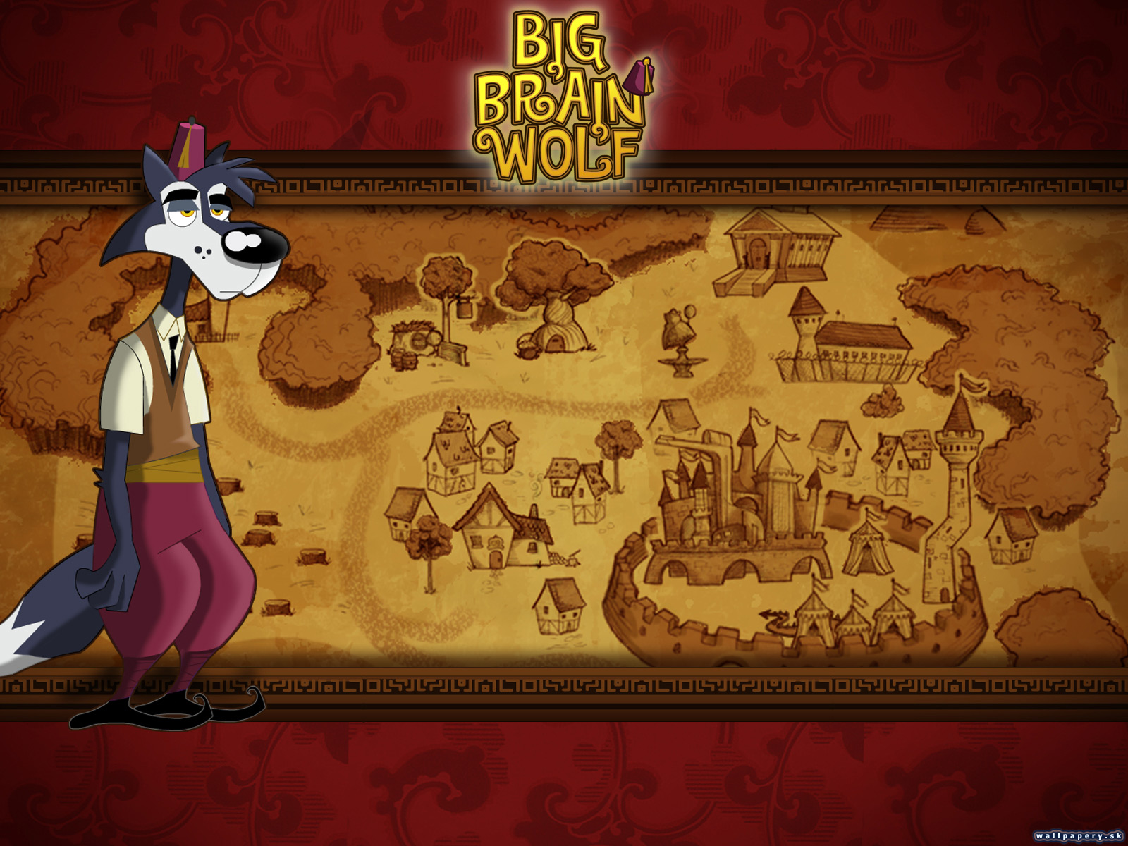Big Brain Wolf - wallpaper 1